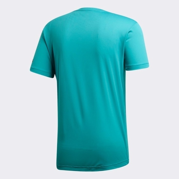 New Adidas Mens Freelift Climachill Tee Aqua Green - Picture 5 of 16